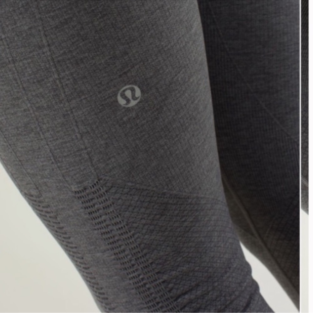 Lululemon In The Flow Crop Yoga Lounge Leggings Gray Size 6 - Picture 4 of 13